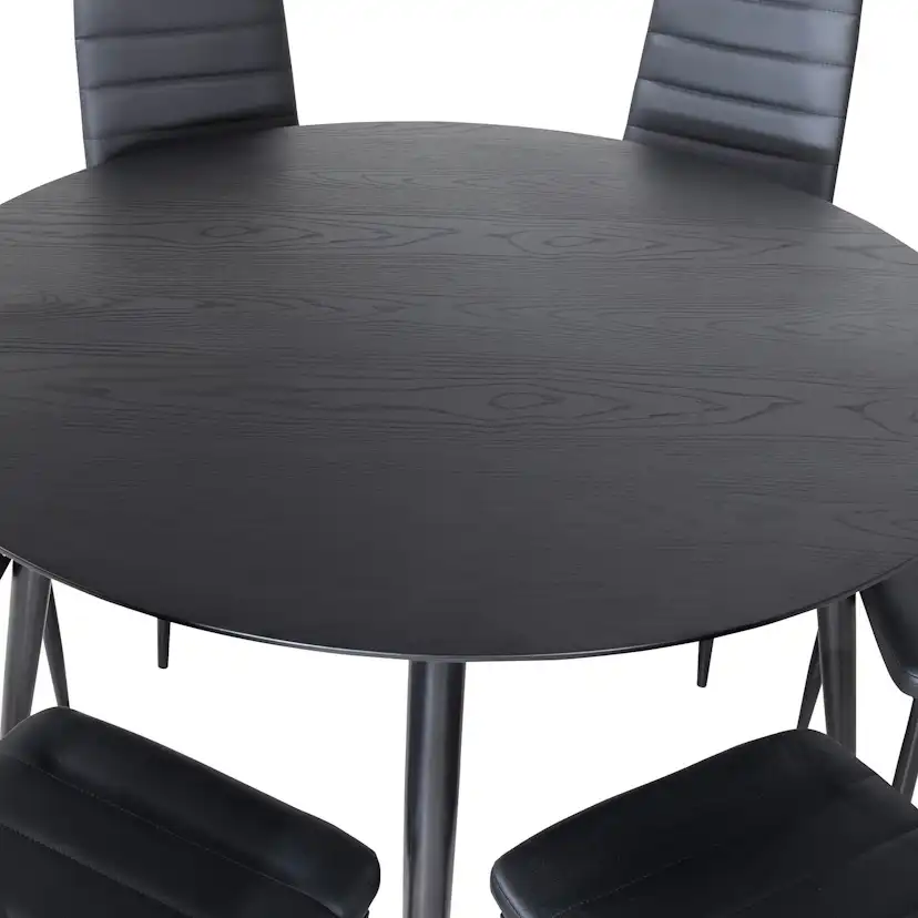 Matgrupp Venture Home Dipp Ø115 cm med 6 Slim Stolar