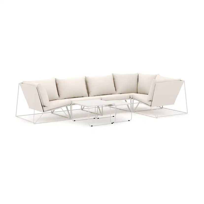 Loungesoffa Comfort Garden Usteryd utomhus hörnsoffa Schäslong 5-sits vändbar
