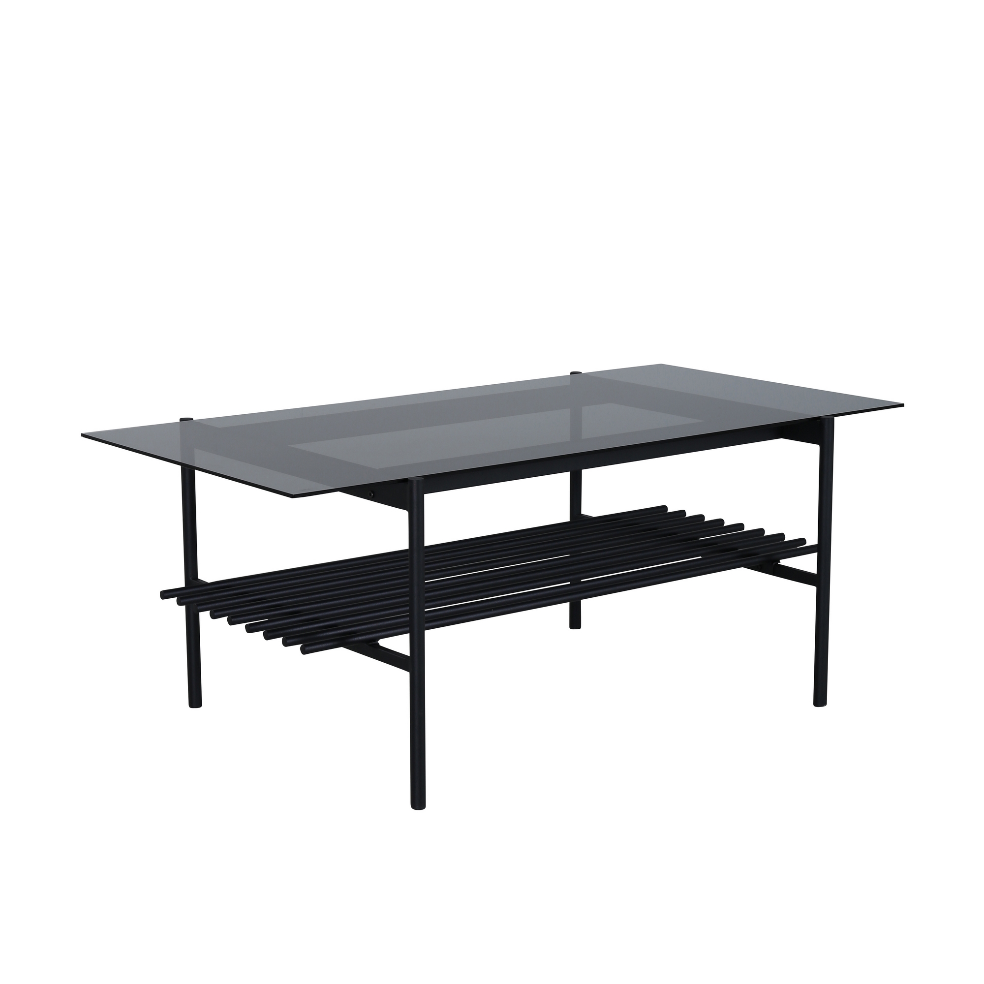 Von Staf Sofa Table - black / Black Smoked Glass glass Svart Glas