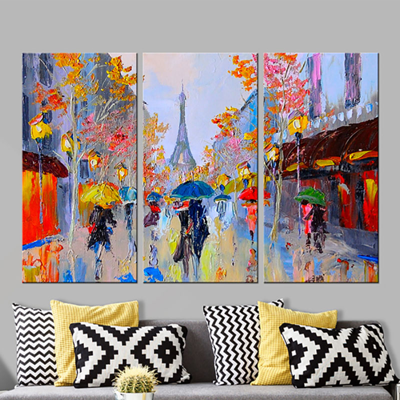 Handmålad Tavla Arkiio  Rainy Paris