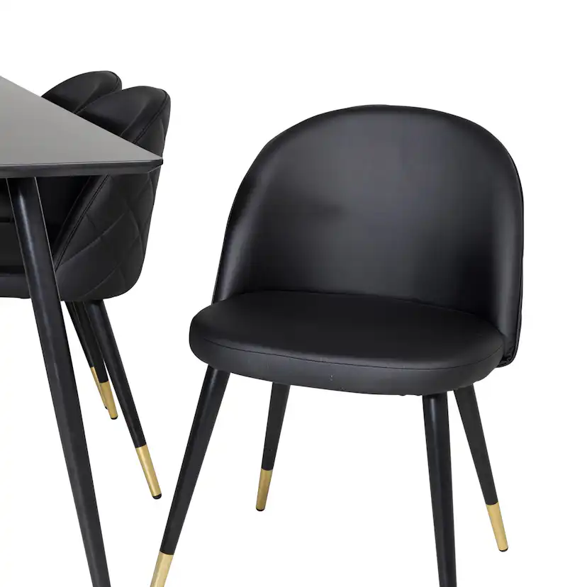 Matgrupp Venture Home Silvia med 6 Valentina Stolar Konstläder