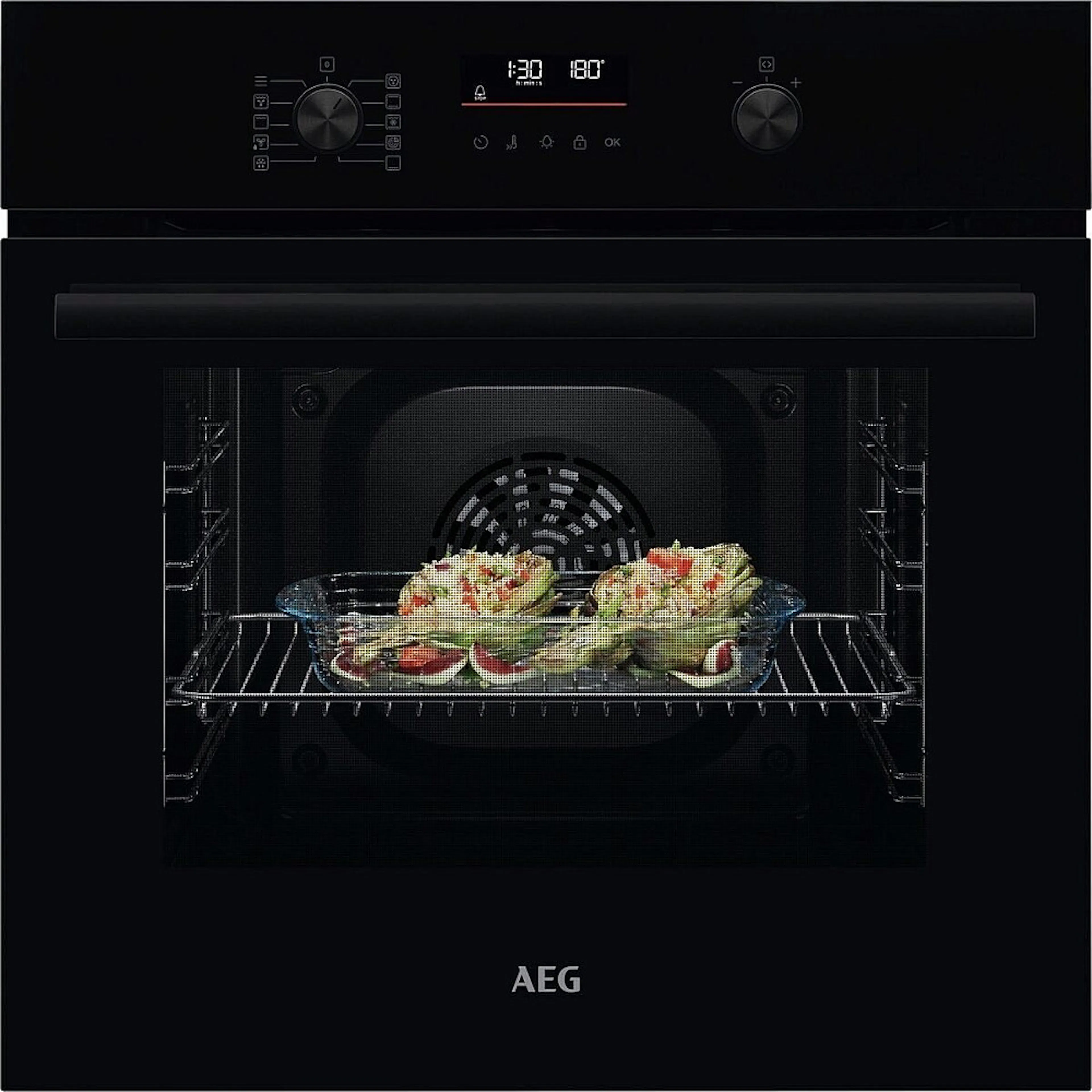 Inbyggnadsugn AEG TU5PB40NCK SurroundCook Svart med Grillfunktion