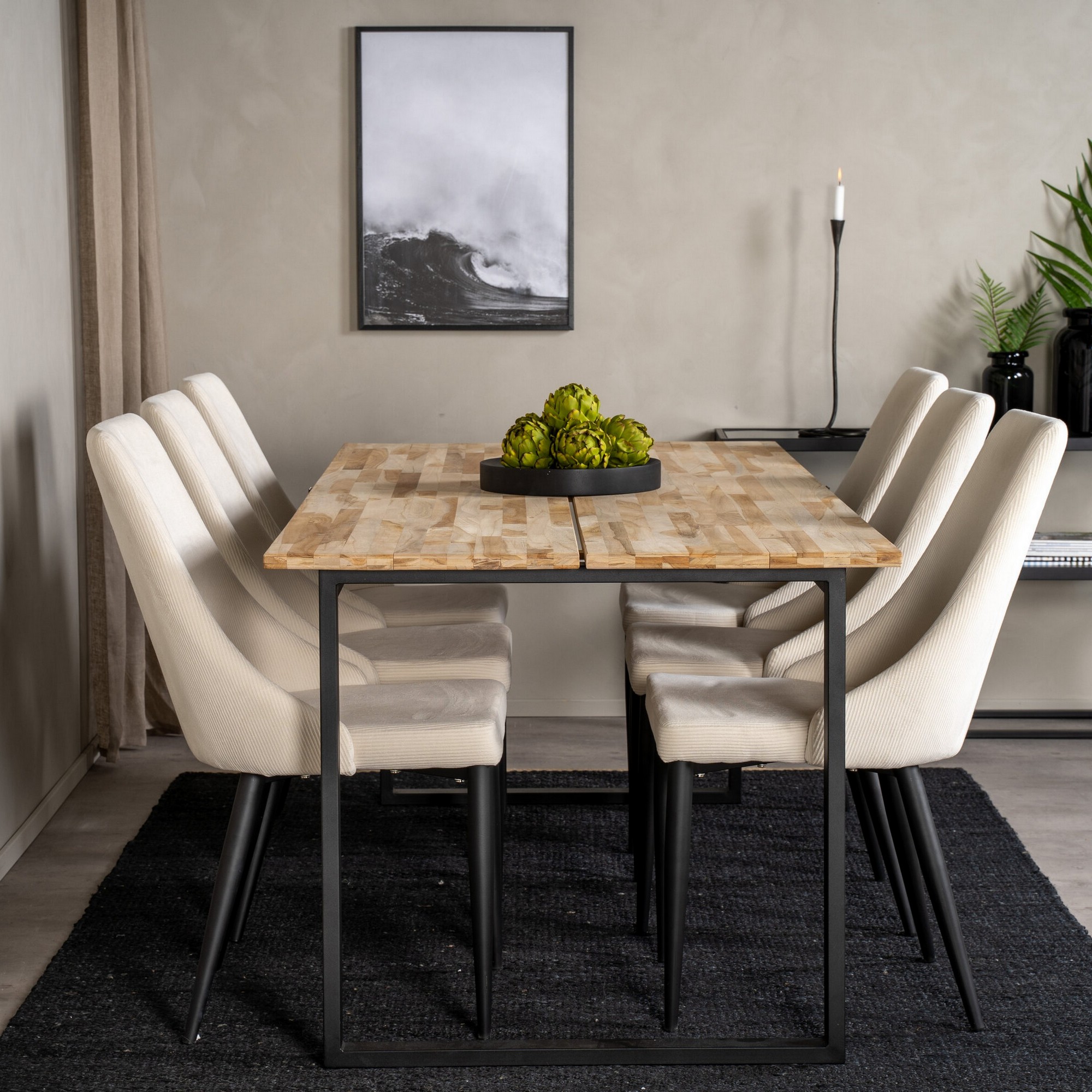 Matgrupp Venture Home Cirebon med 6st Leone Stolar