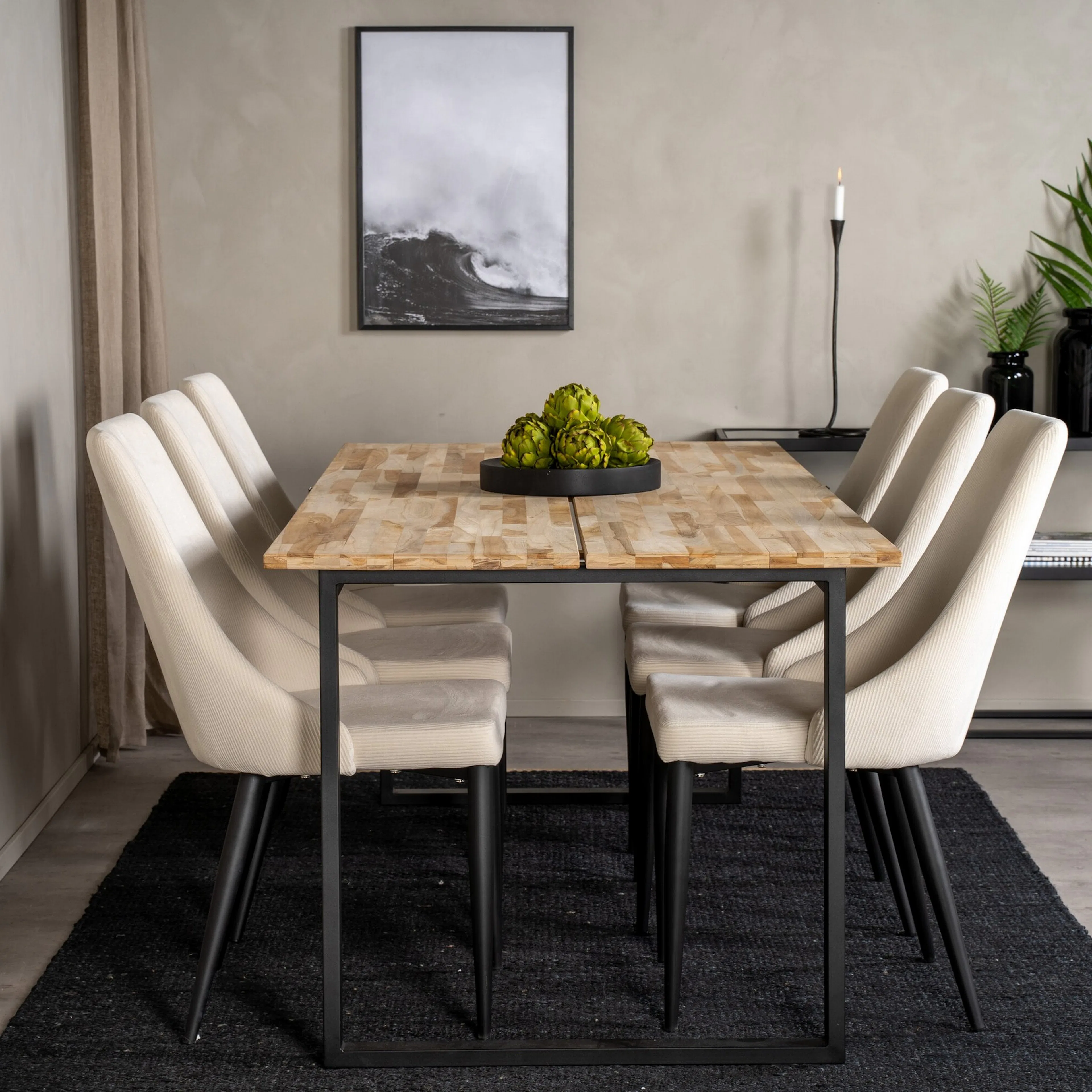 Matgrupp Venture Home Cirebon med 6st Leone Stolar