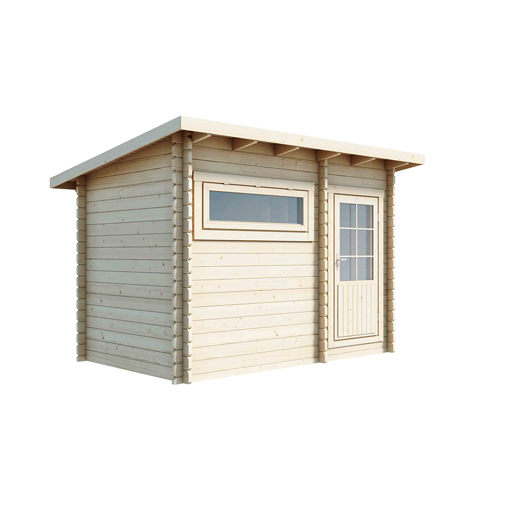 Bastu Luoman Lillevilla Palovesi 6,6 m² Fristående Utebastu med Pulpettak