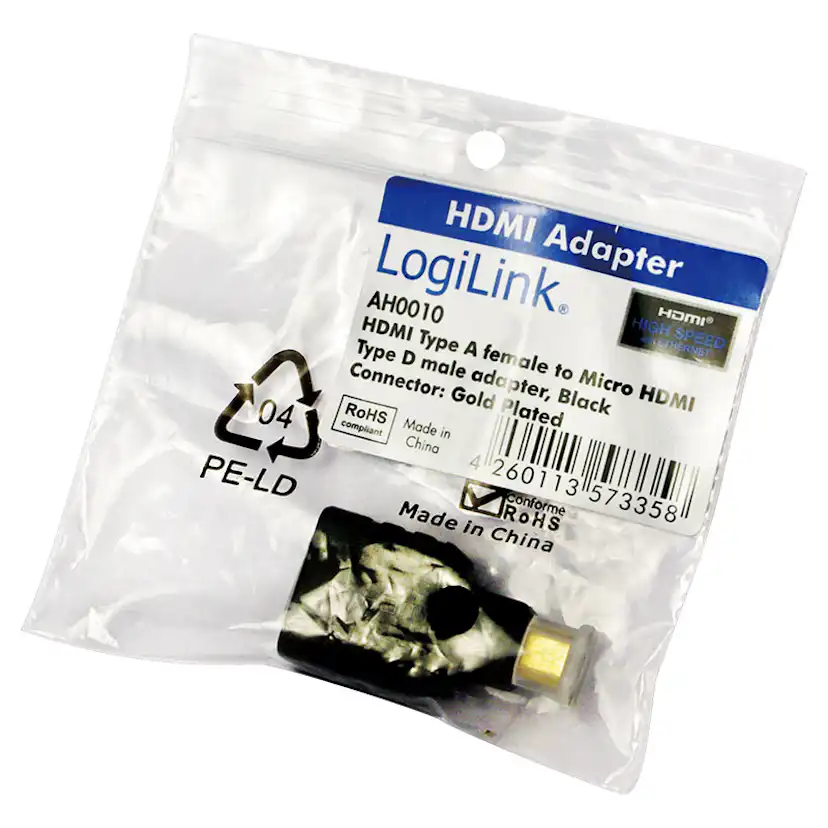 HDMI Hona till HDMI Micro Hane LogiLink