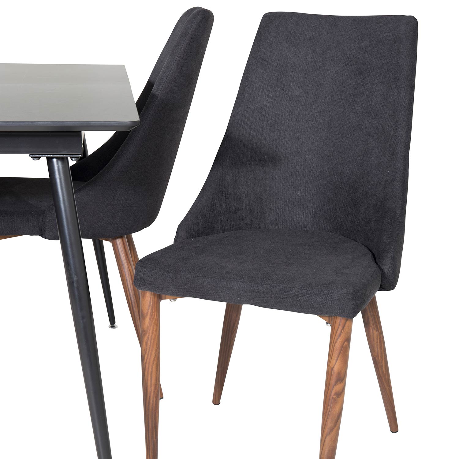 Matgrupp Venture Home Silvia med Iläggsskiva och 4 Laura Stolar