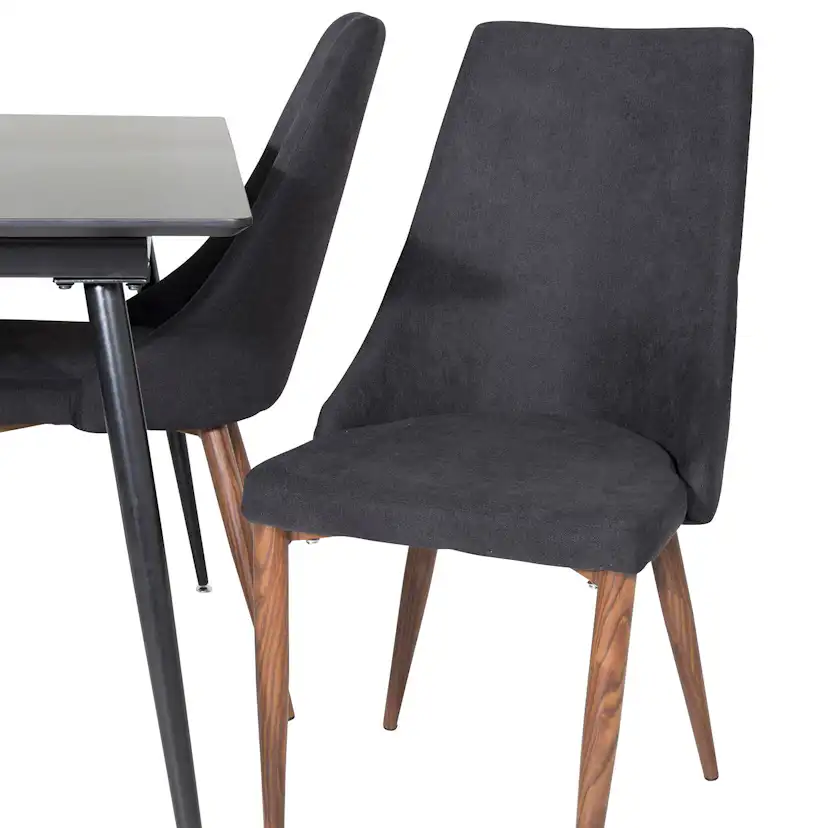 Matgrupp Venture Home Silvia med Iläggsskiva och 4 Laura Stolar