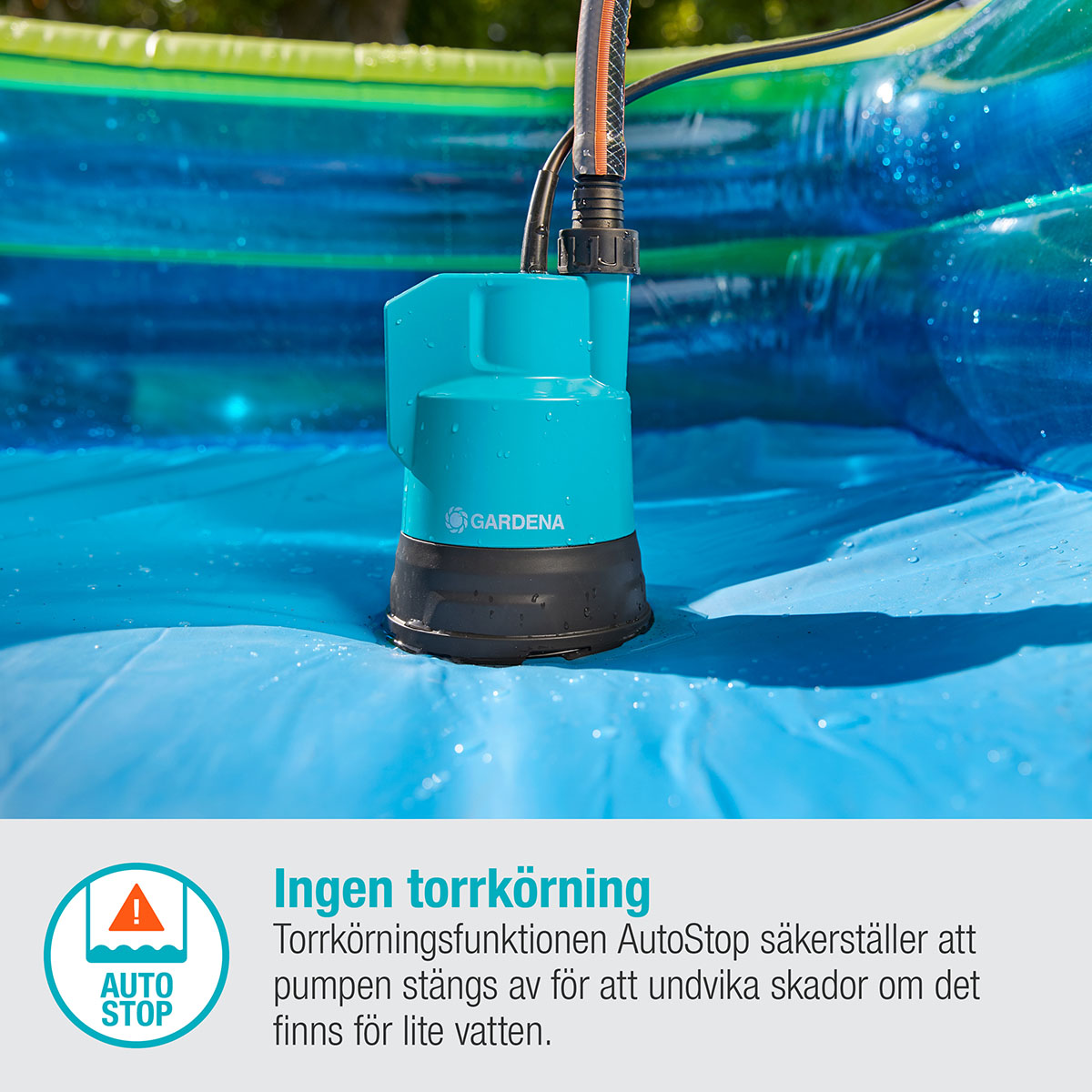 Pump Gardena för Regnvattentunna 2000/2 18V P4A Set (2,5Ah batteri + standardladdare)