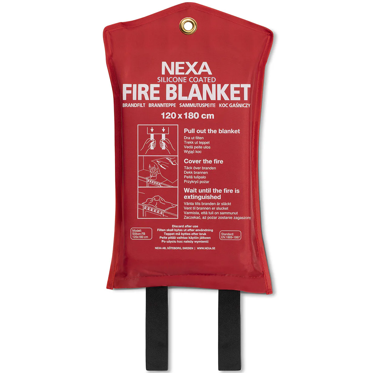 Brandfilt Nexa FB-180 RM Silikon Röd