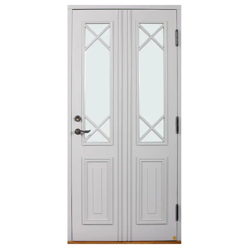 Ytterdörr Leksandsdörren Klockarberg Klarglas Eco74 RC2N
