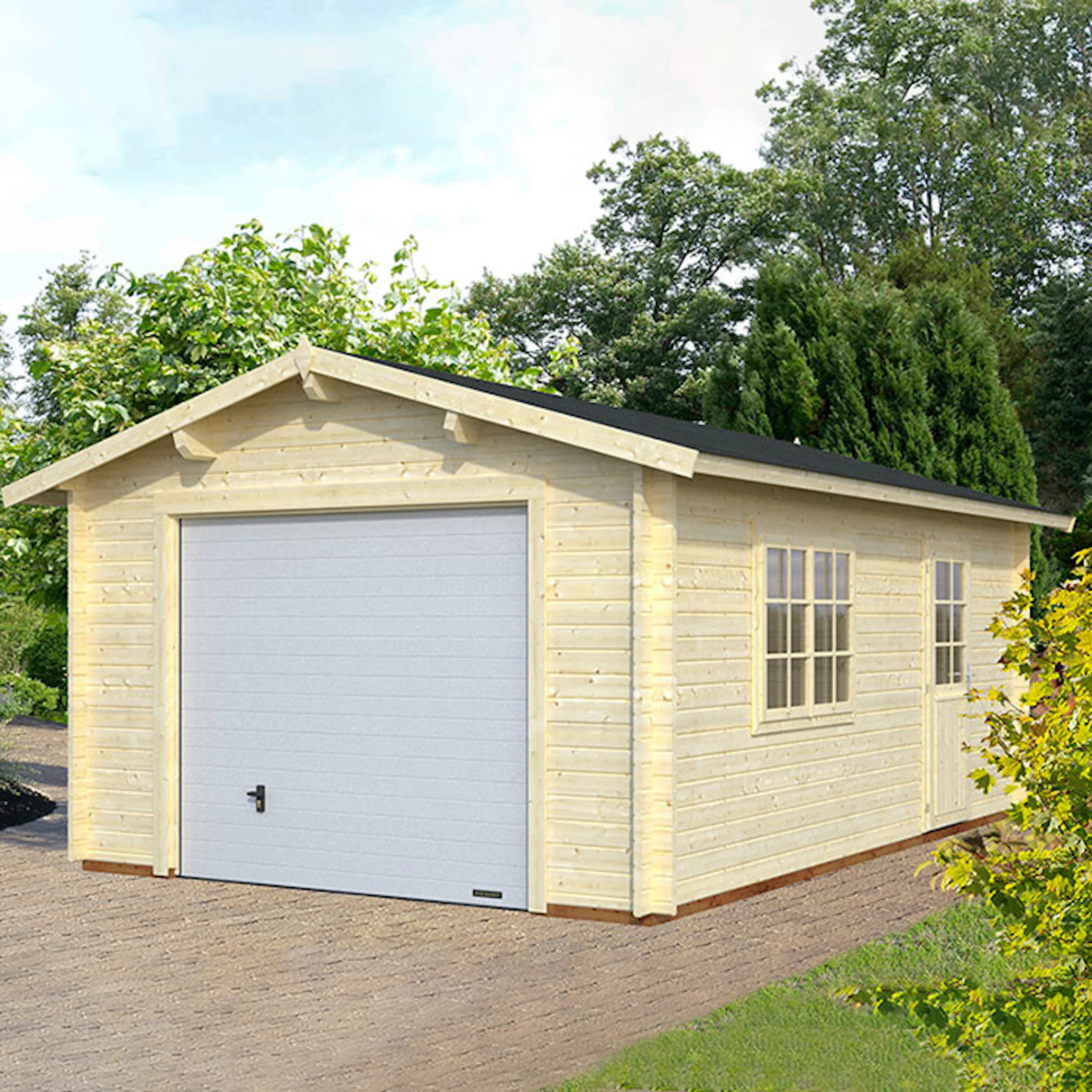 Garage Palmako Roger 19,0 m2 med Takskjutport