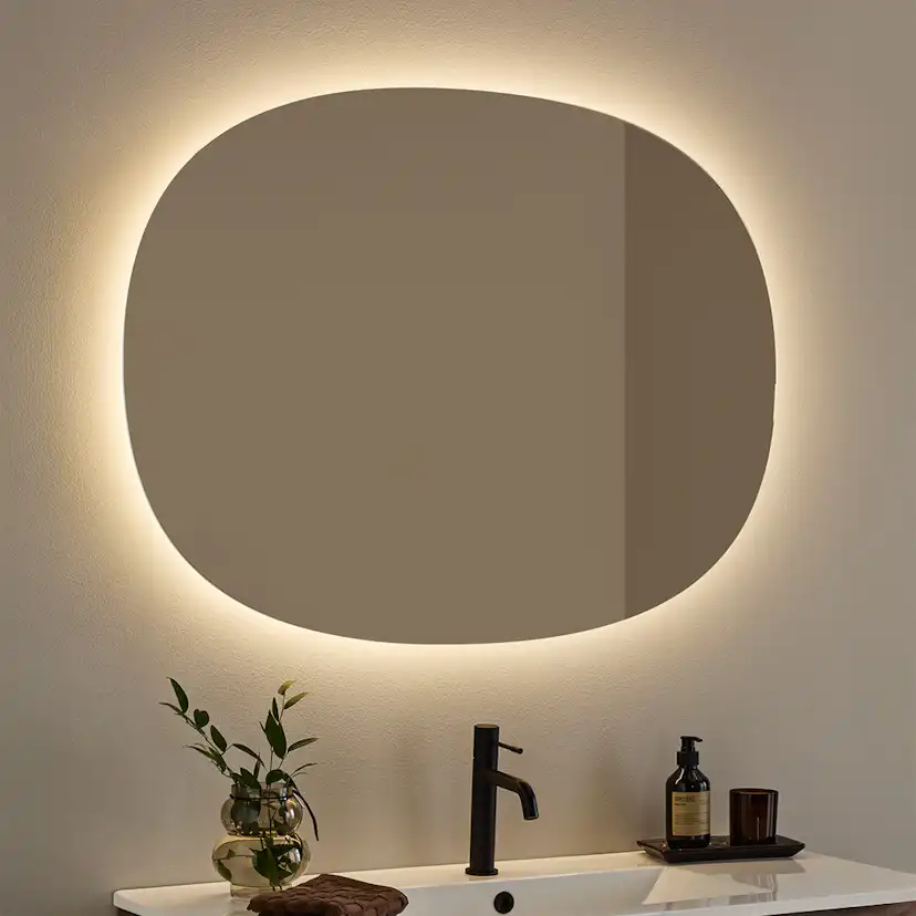 Spegel Hafa Ellipse LED 1000x750