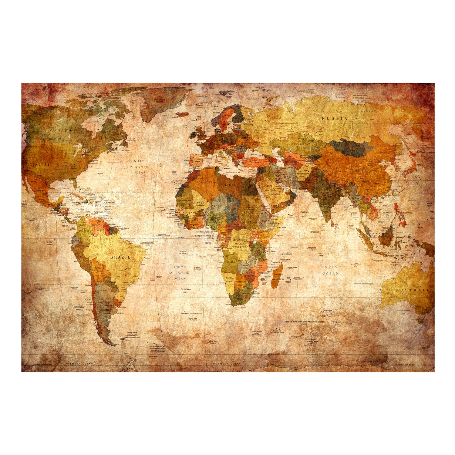 Självhäftande fototapet - Old World Map 98x70 Storlek: 98x70 cm