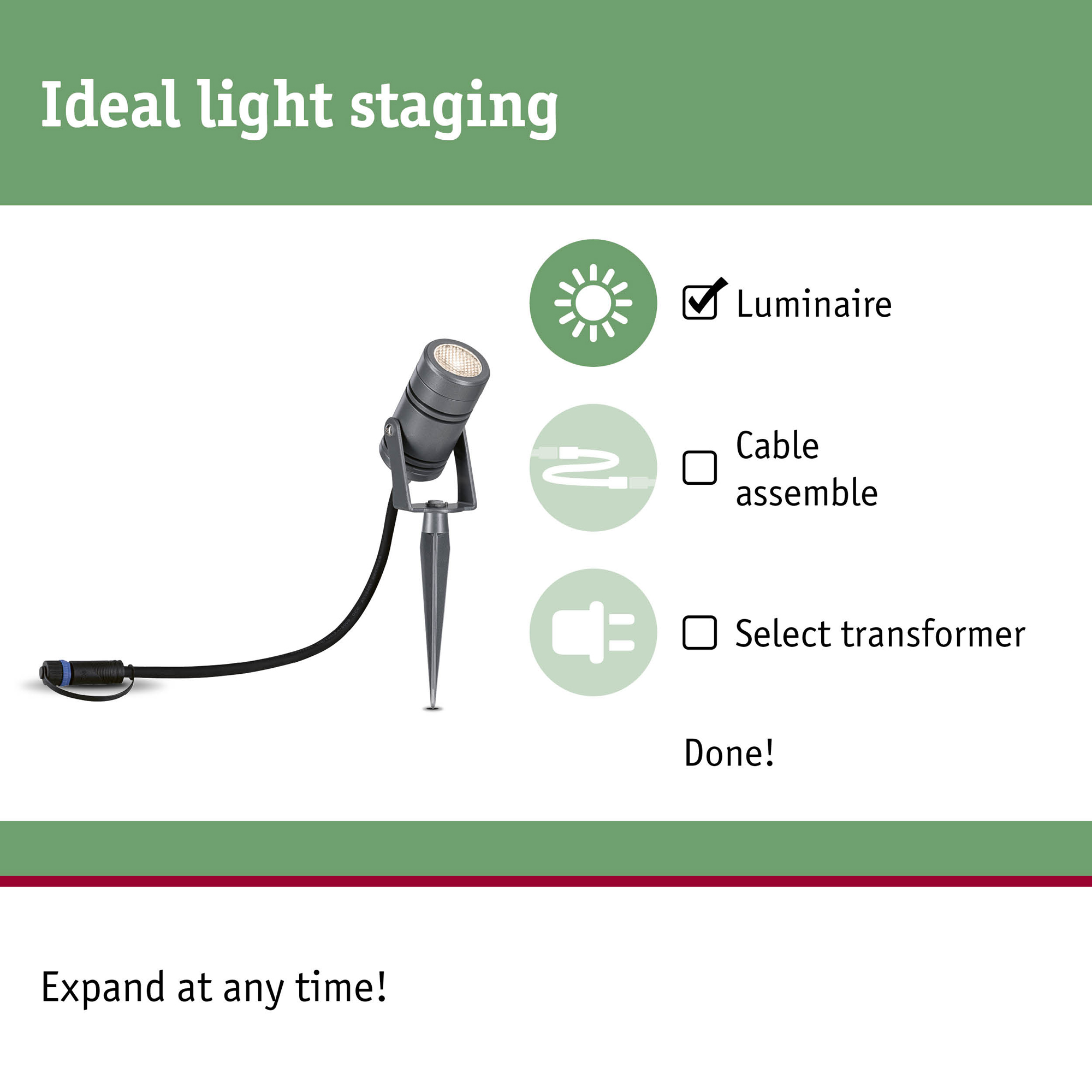 Spotlight Paulmann Radon Plug & Shine LED IP65 24V
