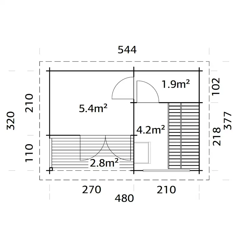 Bastu Palmako Sanna 15,4 m2