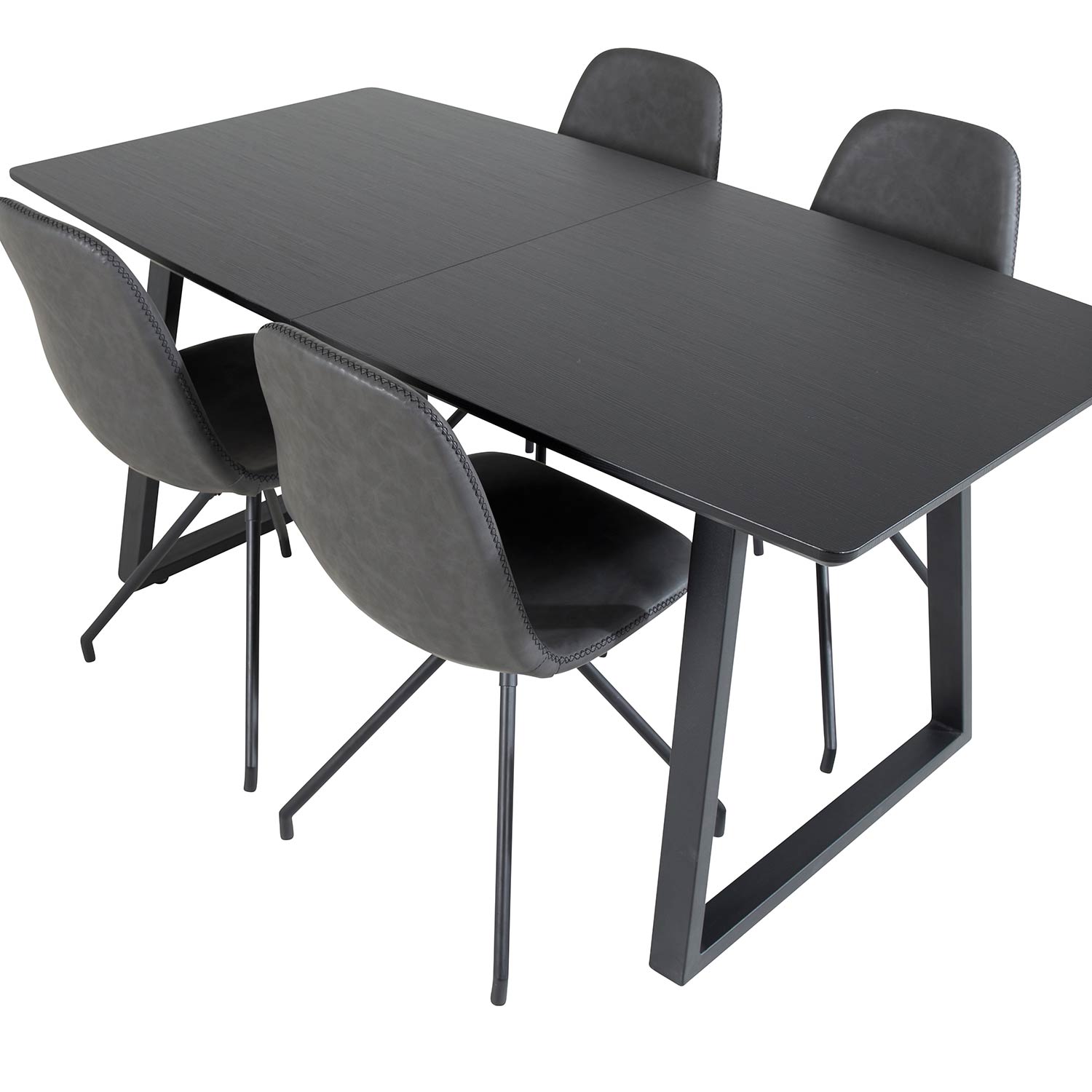 Matgrupp Venture Home Ina med 4 Pobbie Stolar Konstläder