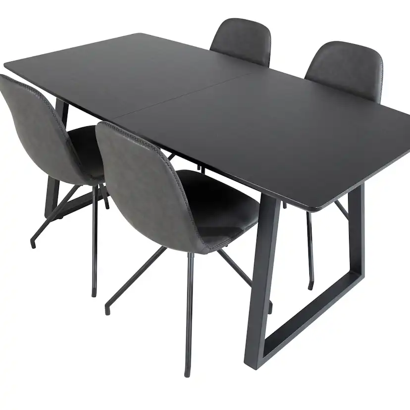 Matgrupp Venture Home Ina med 4 Pobbie Stolar Konstläder