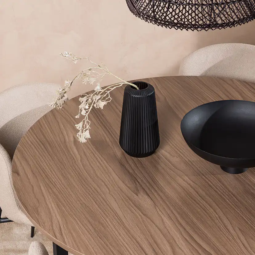 Matgrupp Venture Home Durango Ø 120 cm med 4 Modesto Stolar