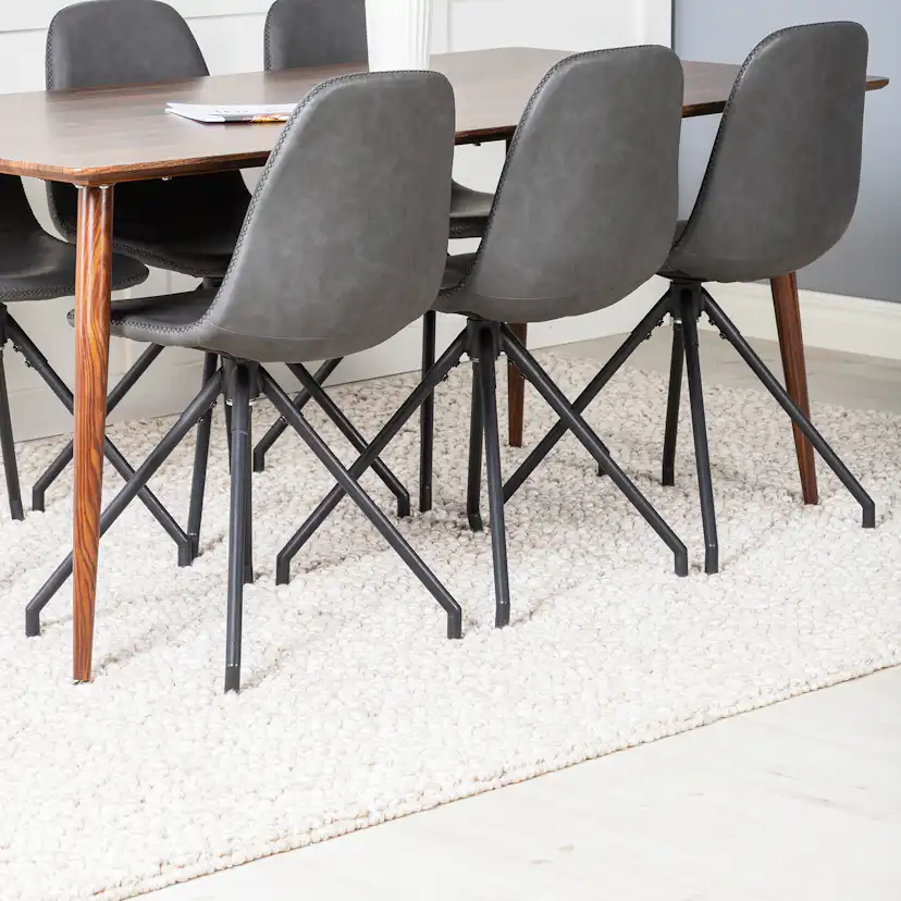 Matgrupp Venture Home Pobbie med 6 Stolar Konstläder