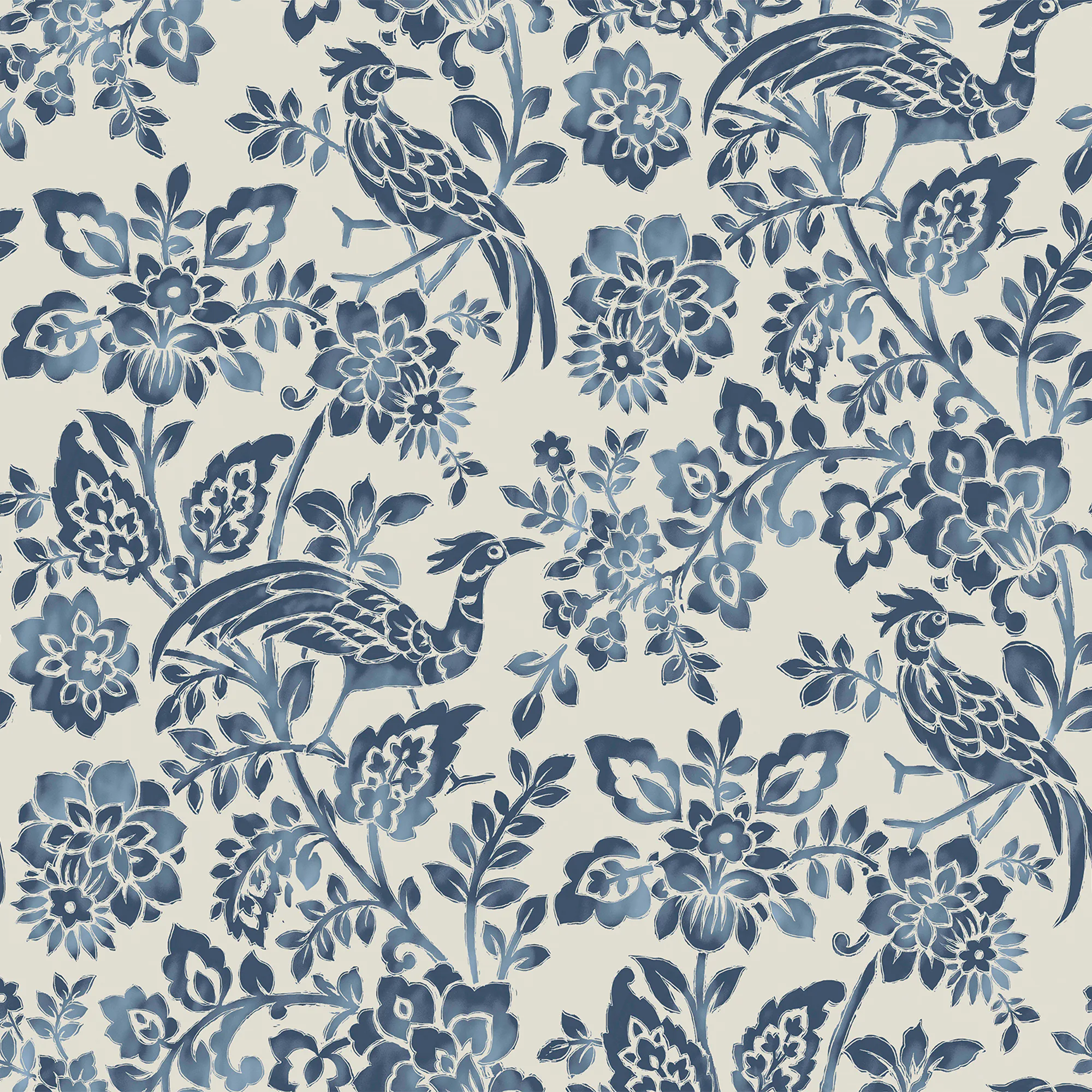 Tapet Laura Ashley Adain Palace Dark Seaspray Blå 121067