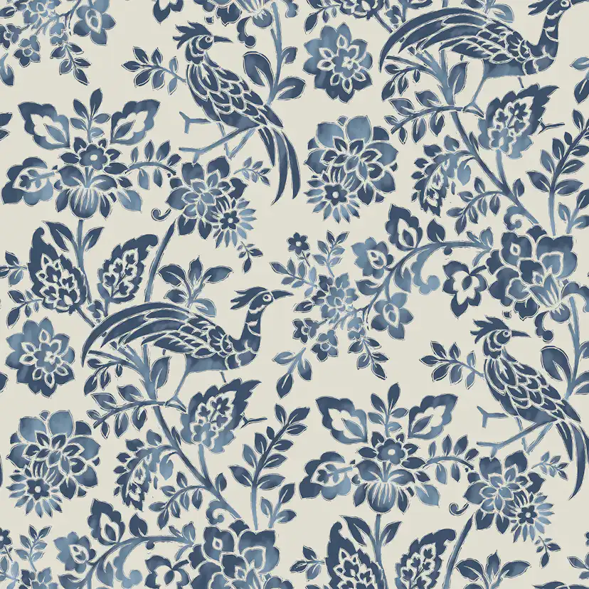 Tapet Laura Ashley Adain Palace Dark Seaspray Blå 121067