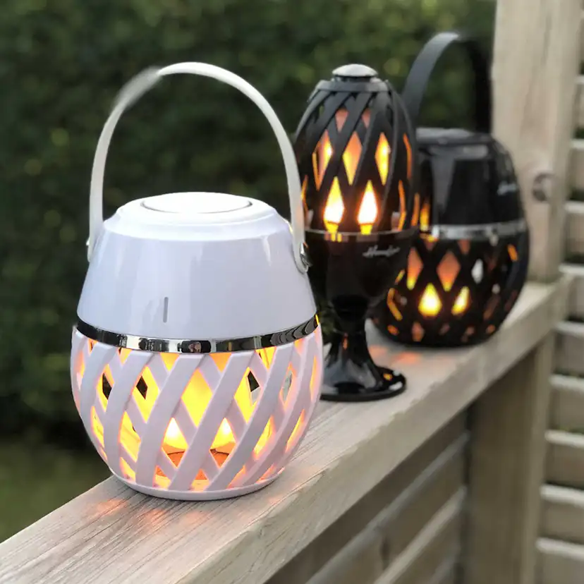 Flamlampa Homeline Helios med BT-högtalare