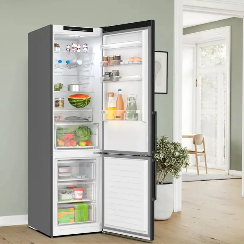 Kombiskåp Kyl/Frys Bosch 2 st KGN39VXCT Serie 4 203cm Rostfri med VitaFresh och NoFrost
