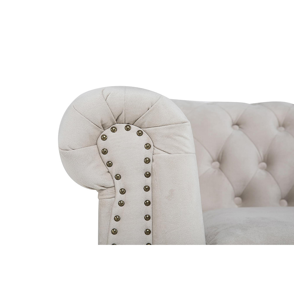 Chesterfield Deluxe 3-sits Soffa Beige