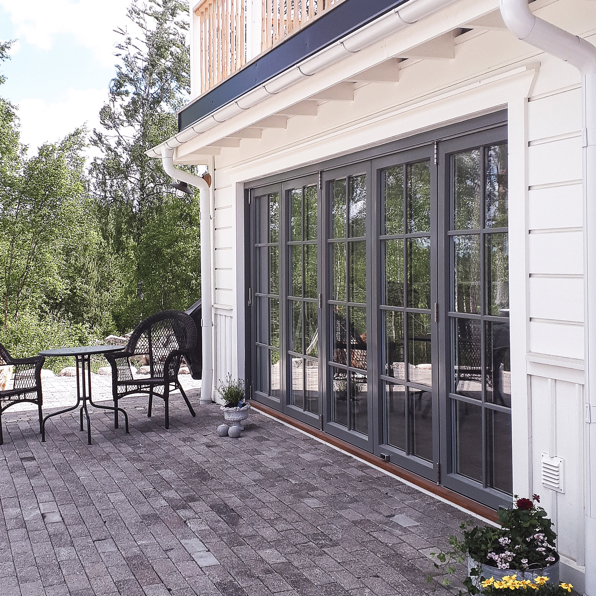 Vikdörr Vilenta Åre Trä/Aluminium 5-Delat