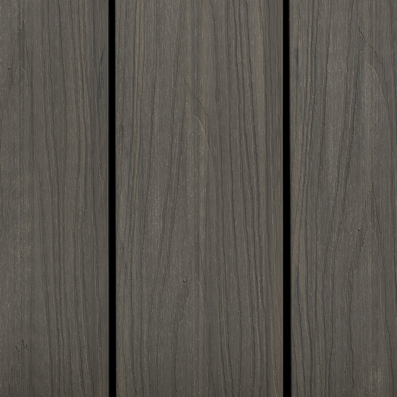 Trall Silver/anthracite 23x140x2800mm, Wpc, Mantlad, 2-färg Färg: Silver/Anthracite