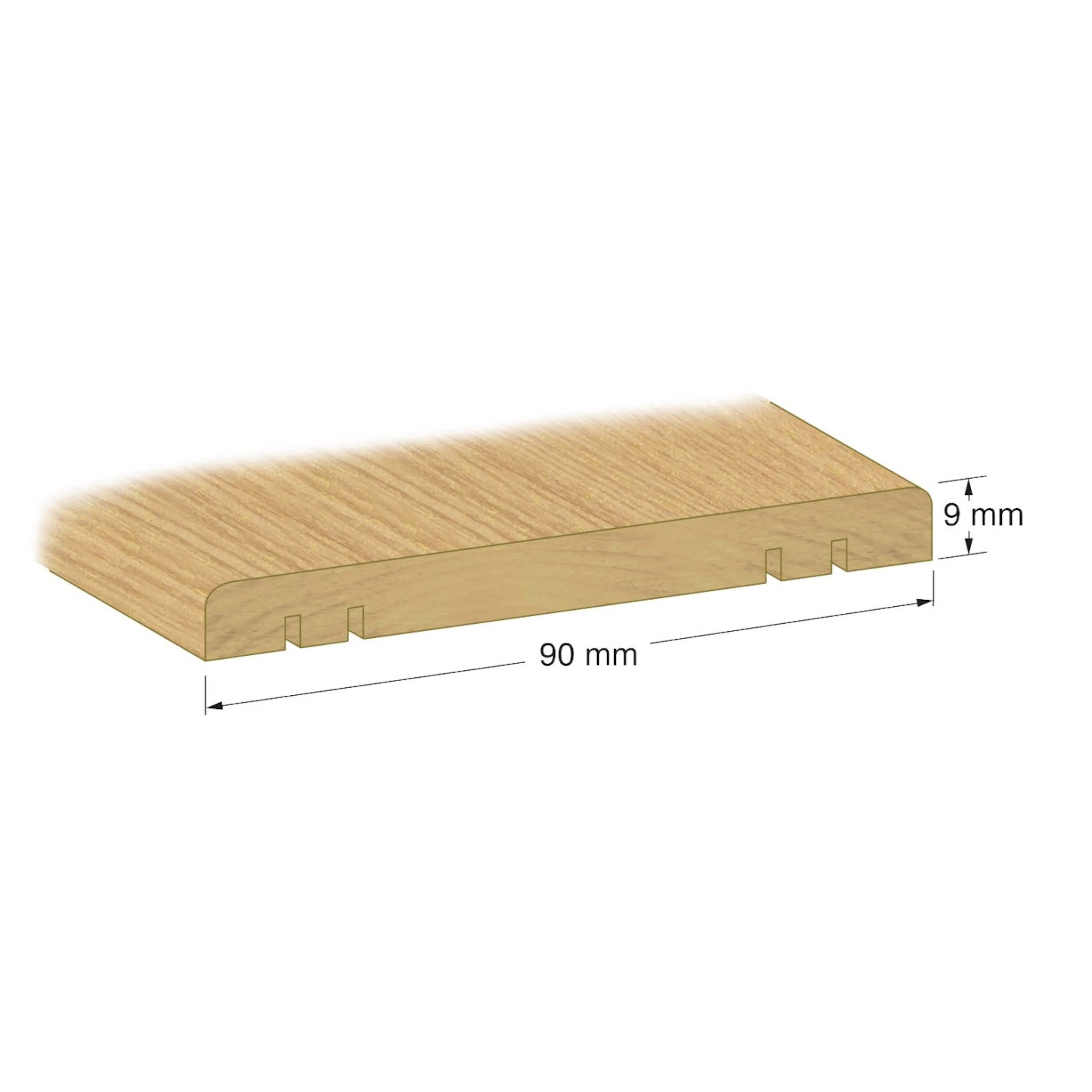 Tröskel ek  lackad 2000x90x9 LxB: 2000x90 mm