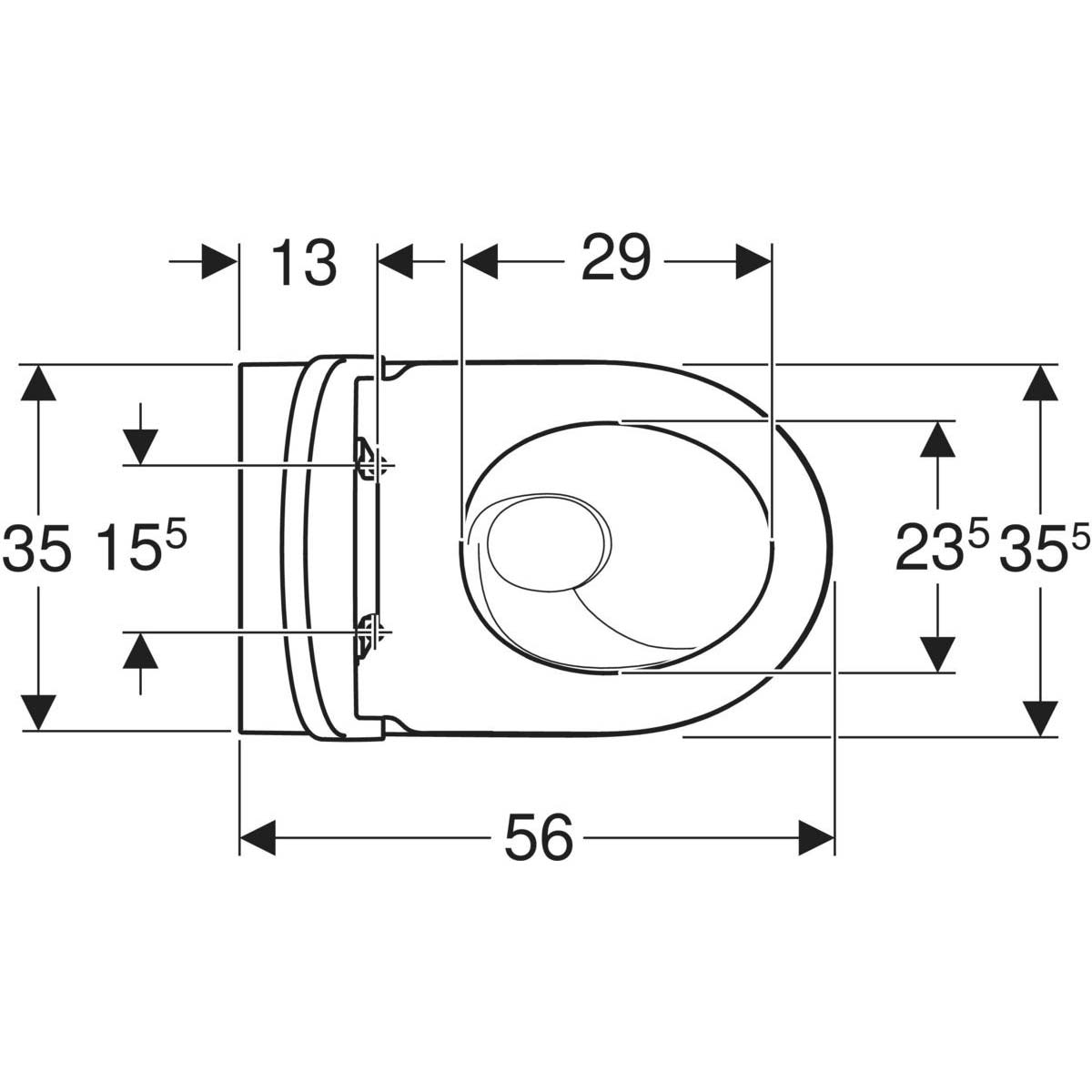 Toalettstol Geberit iCon Turboflush BTW