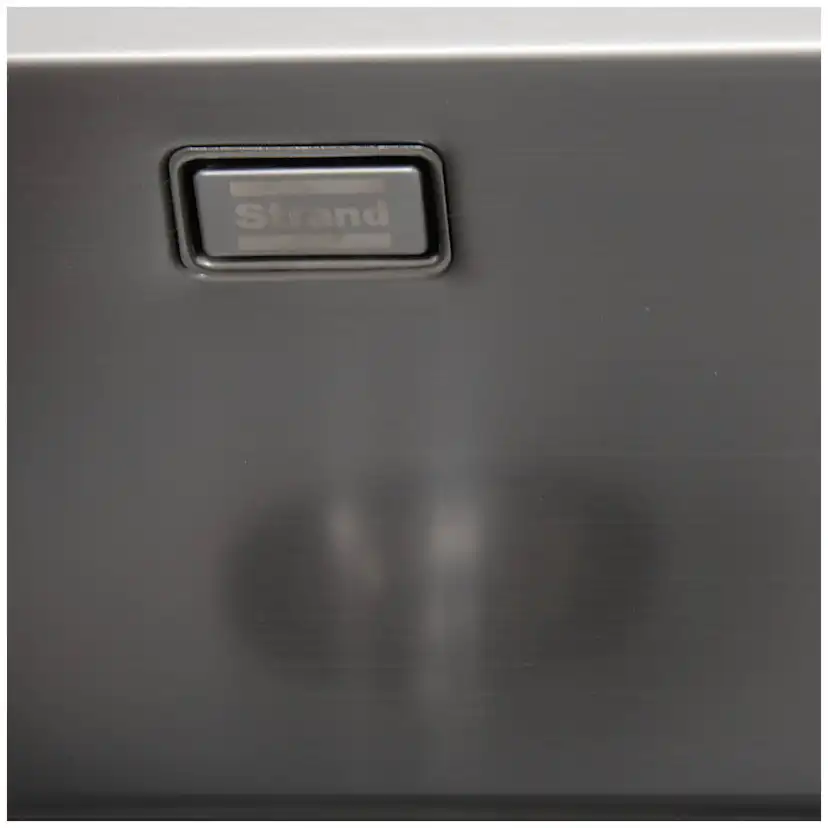 Enkelvask Strand Stainless SOLID med clips och blandarplats PVD Gun Metal