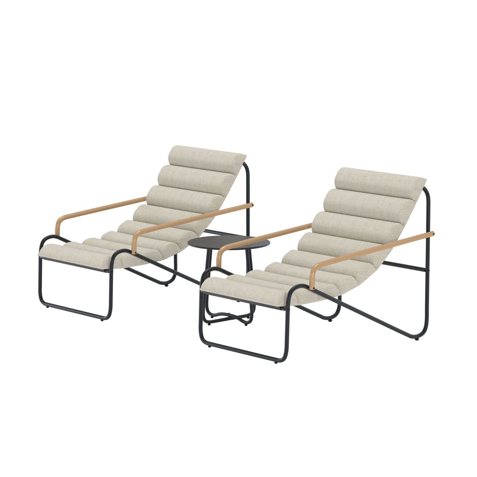 Loungeset Venture Home Ithaka 2st Fåtöljer med 1 Sidobord