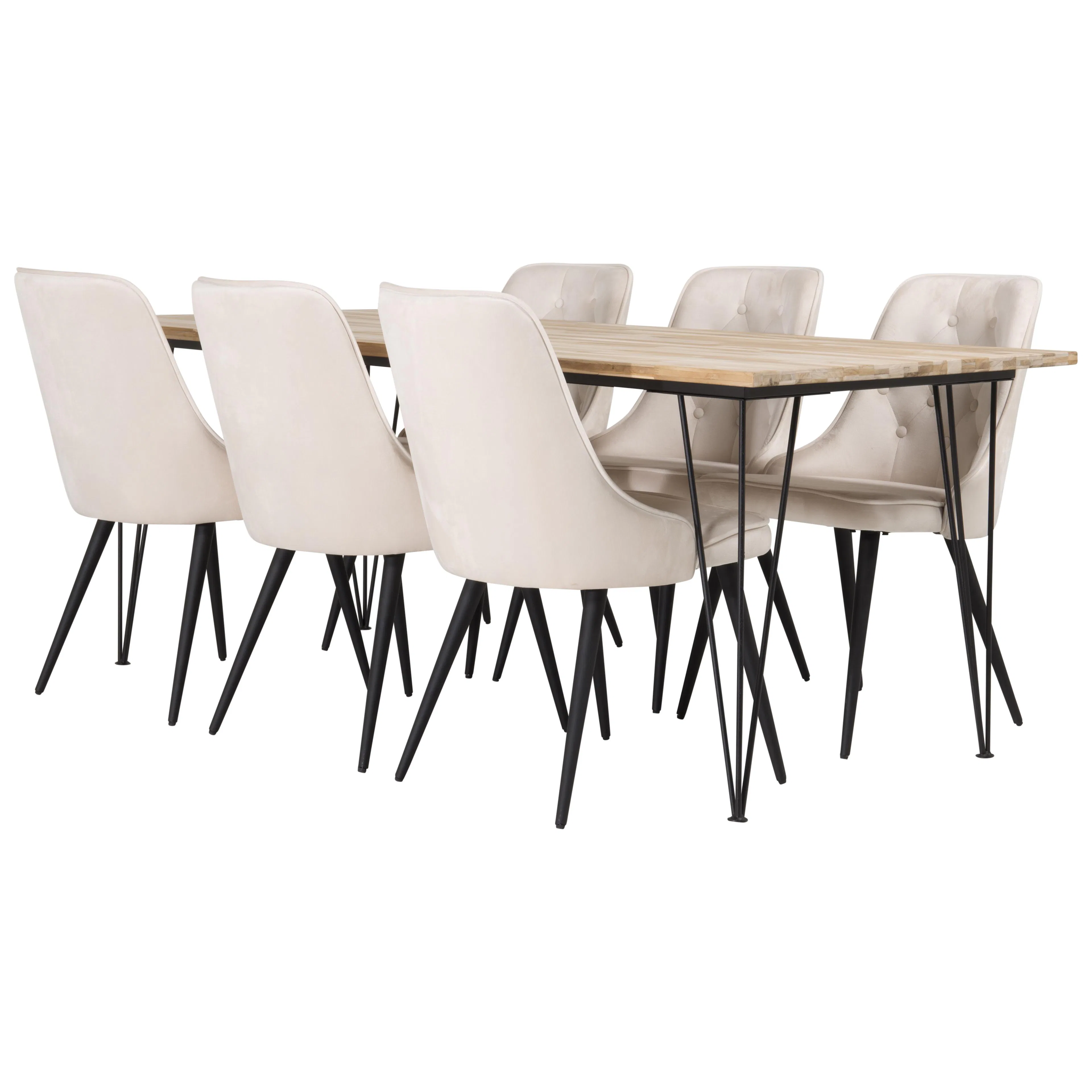 Matgrupp Venture Home Bim med 6 Vera Stolar