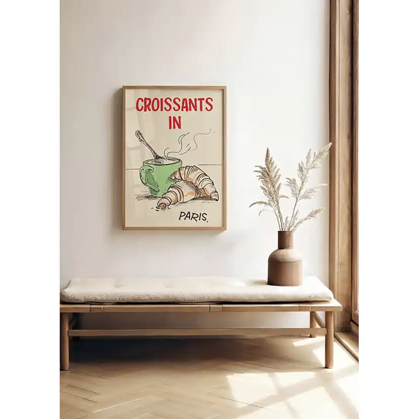 Poster Gallerix Croissants In Paris