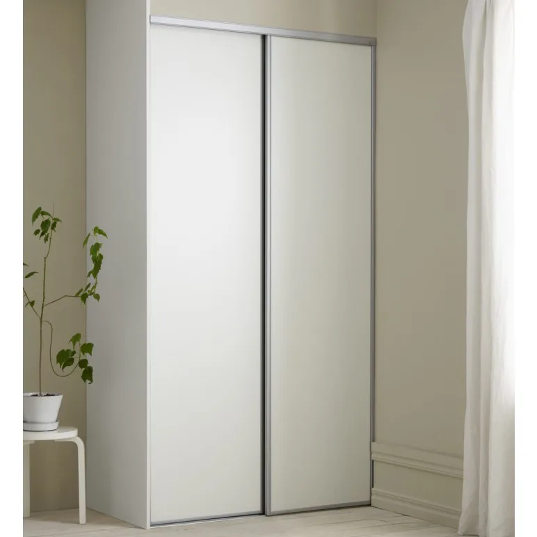 Garderob Elfa Skjutdörr Original Komplett Set med Förvaring 2st Dörrar 1240mm