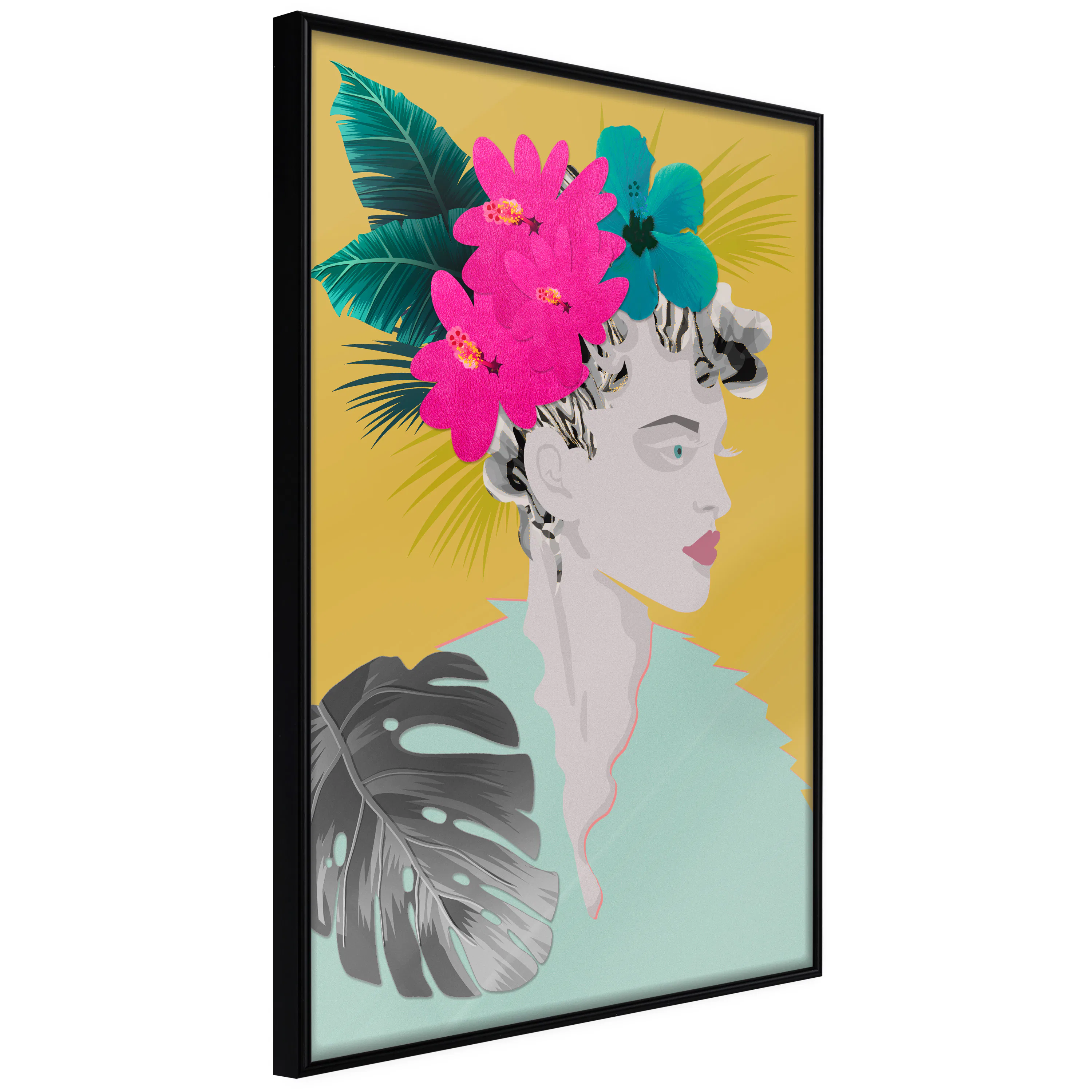 Poster Artgeist Affisch Flowers In The Hair