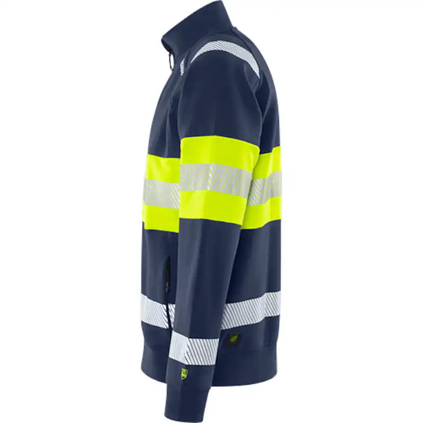 VARSEL SWEATSHIRT-JACKA KLASS 1 7531 GKC XL, Varselgul/marin Storlek: XL, Varselgul/Marinblå