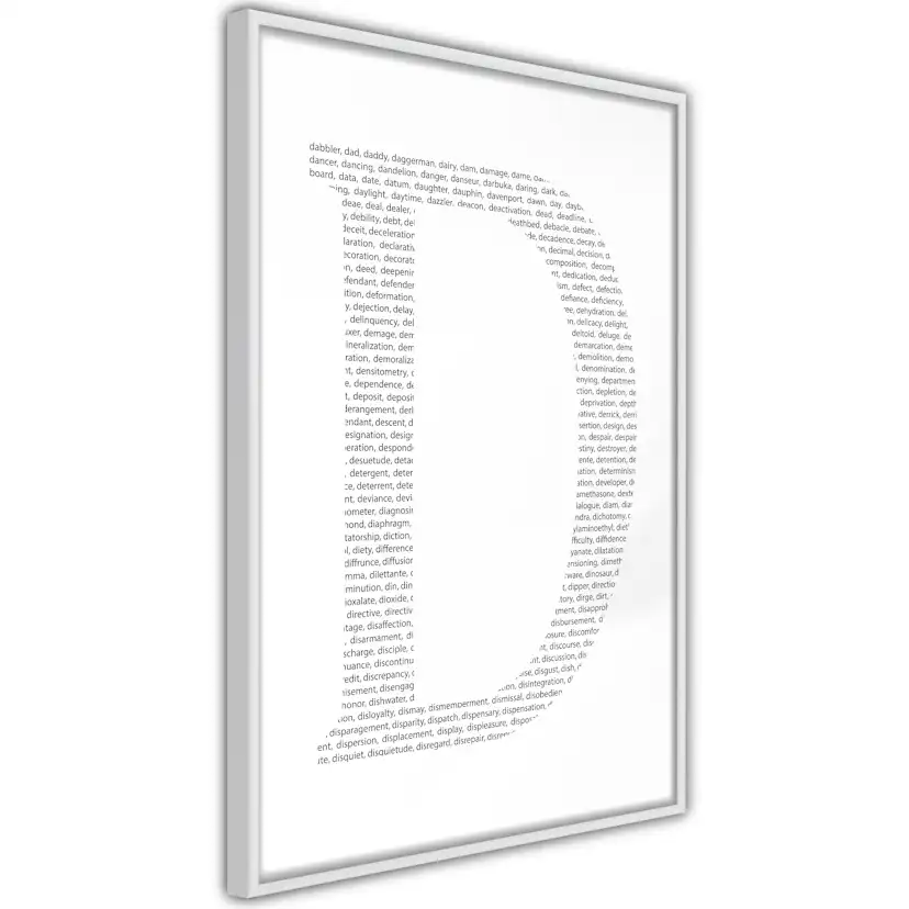 Poster Artgeist Affisch Letter D
