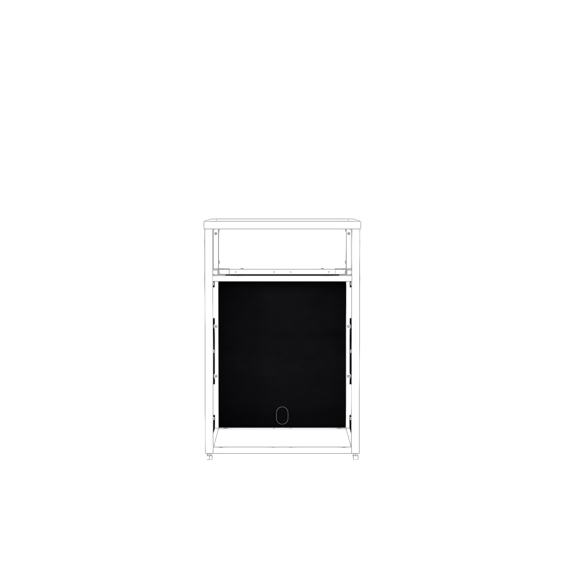 Täcksidor Skotte Kitchen 604 Svart 3-Pack 650 mm Till Utekök