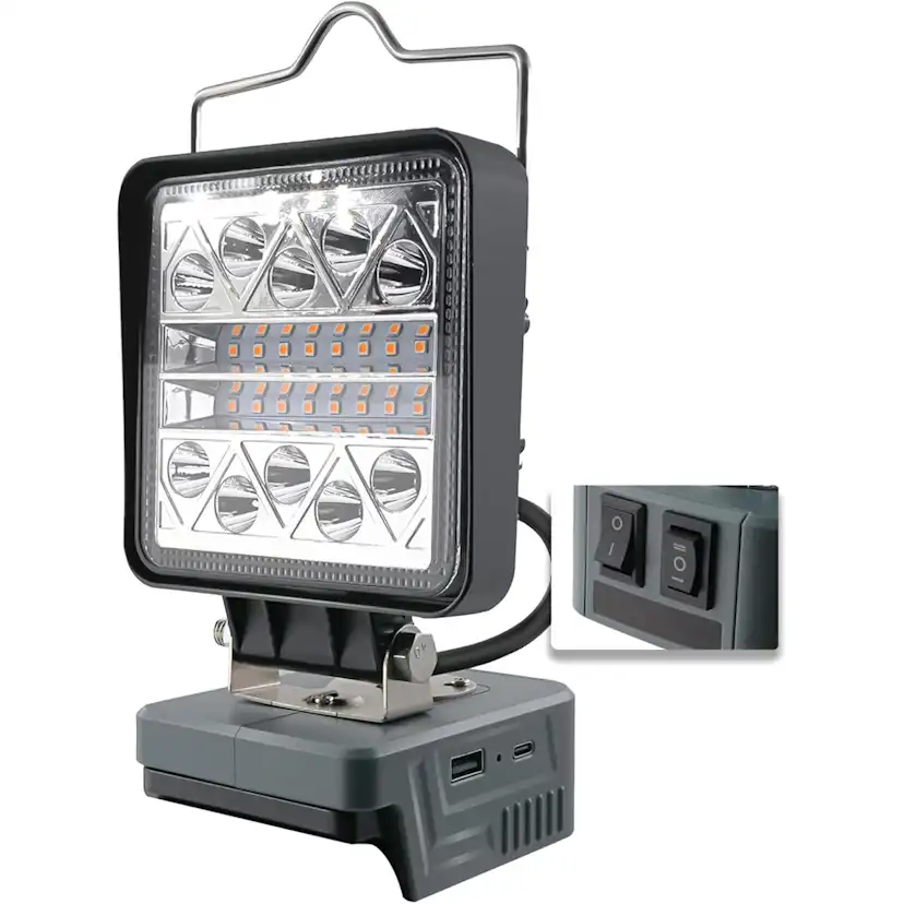 Arbetsbelysning Japcell LED 800–1800 Lumen för Dewalt 18V Batteri - Flexibel och Långvarig
