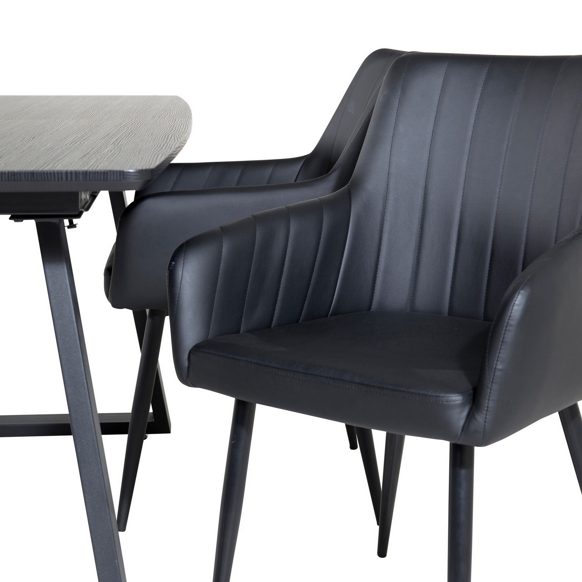 Inca Extentiontable - Black top / black Legs +Comfort - Dini Svart/Svart