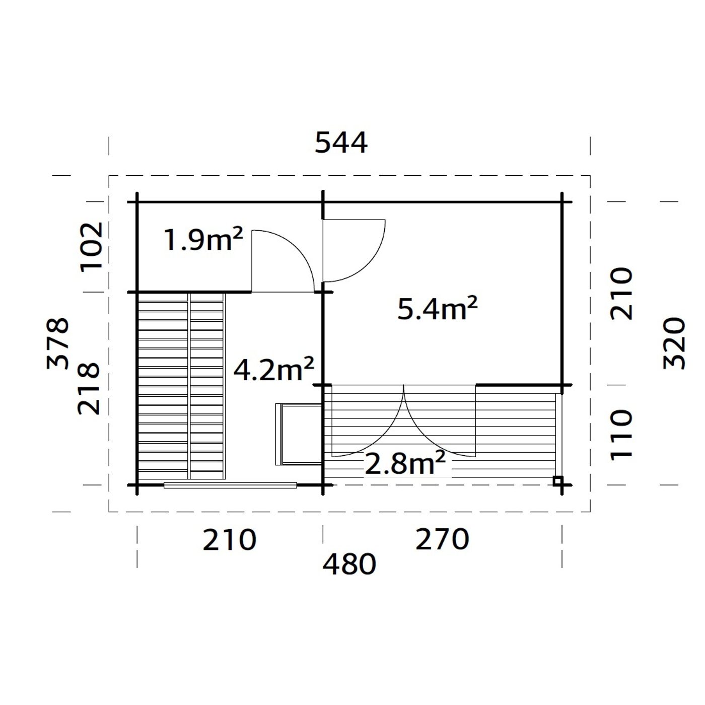 Bastu Palmako Sanna 15,4 m2