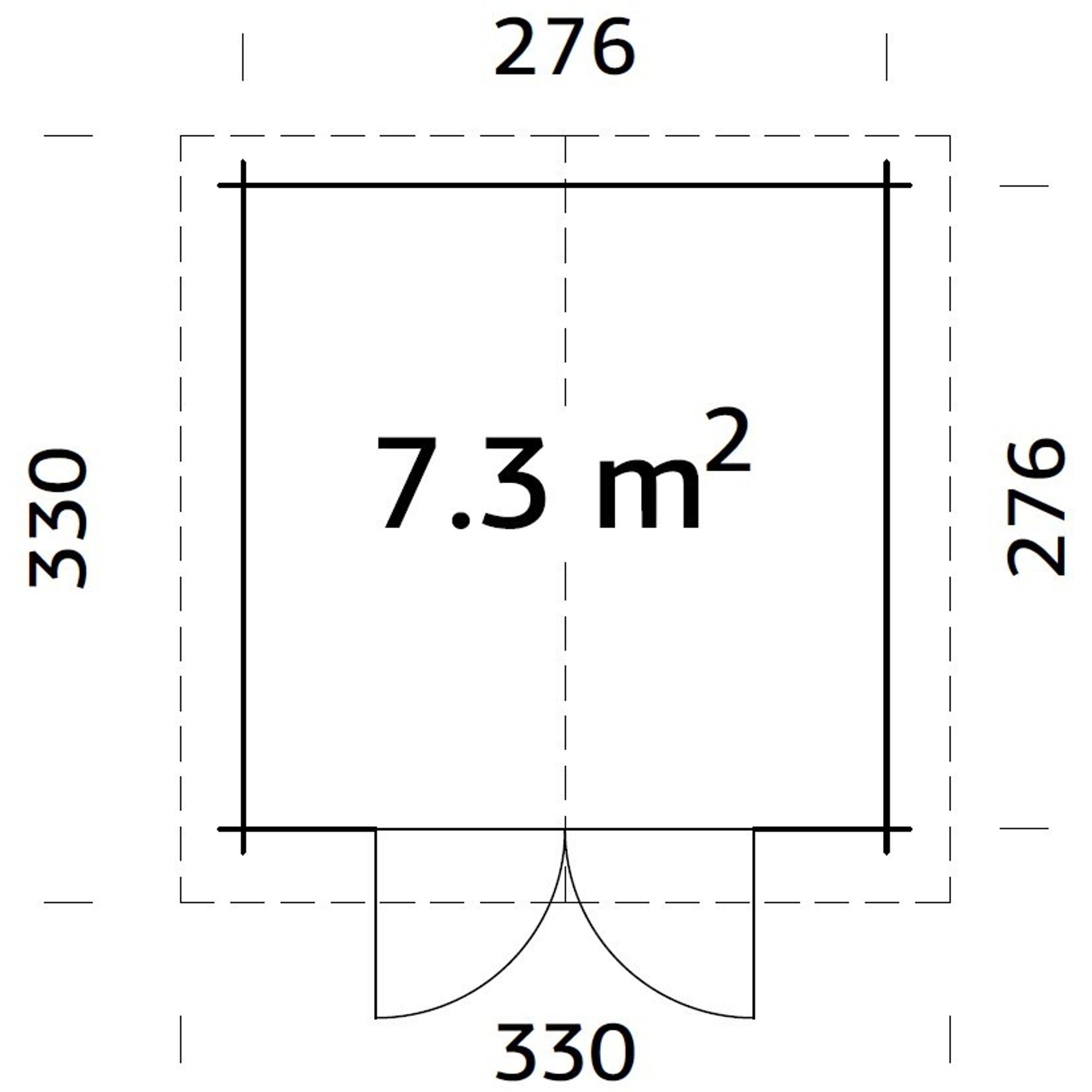 Lotta 7,6 m2 (inv. 7,3 m2) Obehandlad