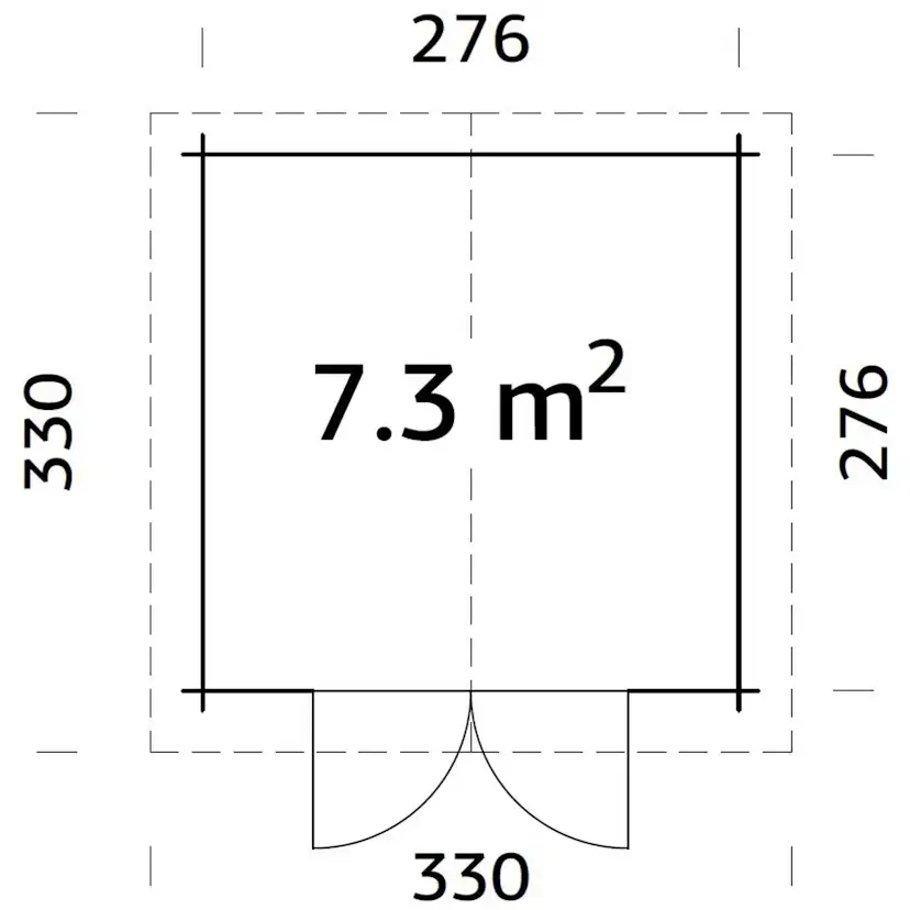 Lotta 7,6 m2 (inv. 7,3 m2) Obehandlad
