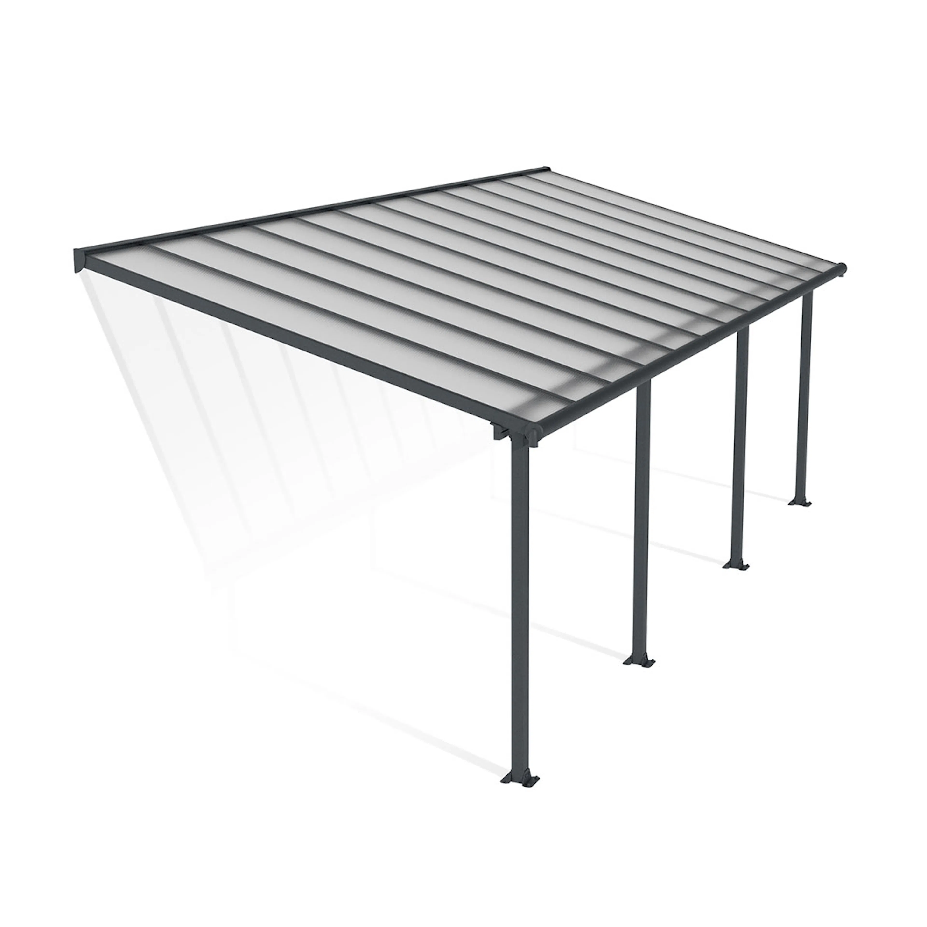 OLYMPIA PATIO COVER 3X7.30 GREY CLEAR 3 x 7,5
