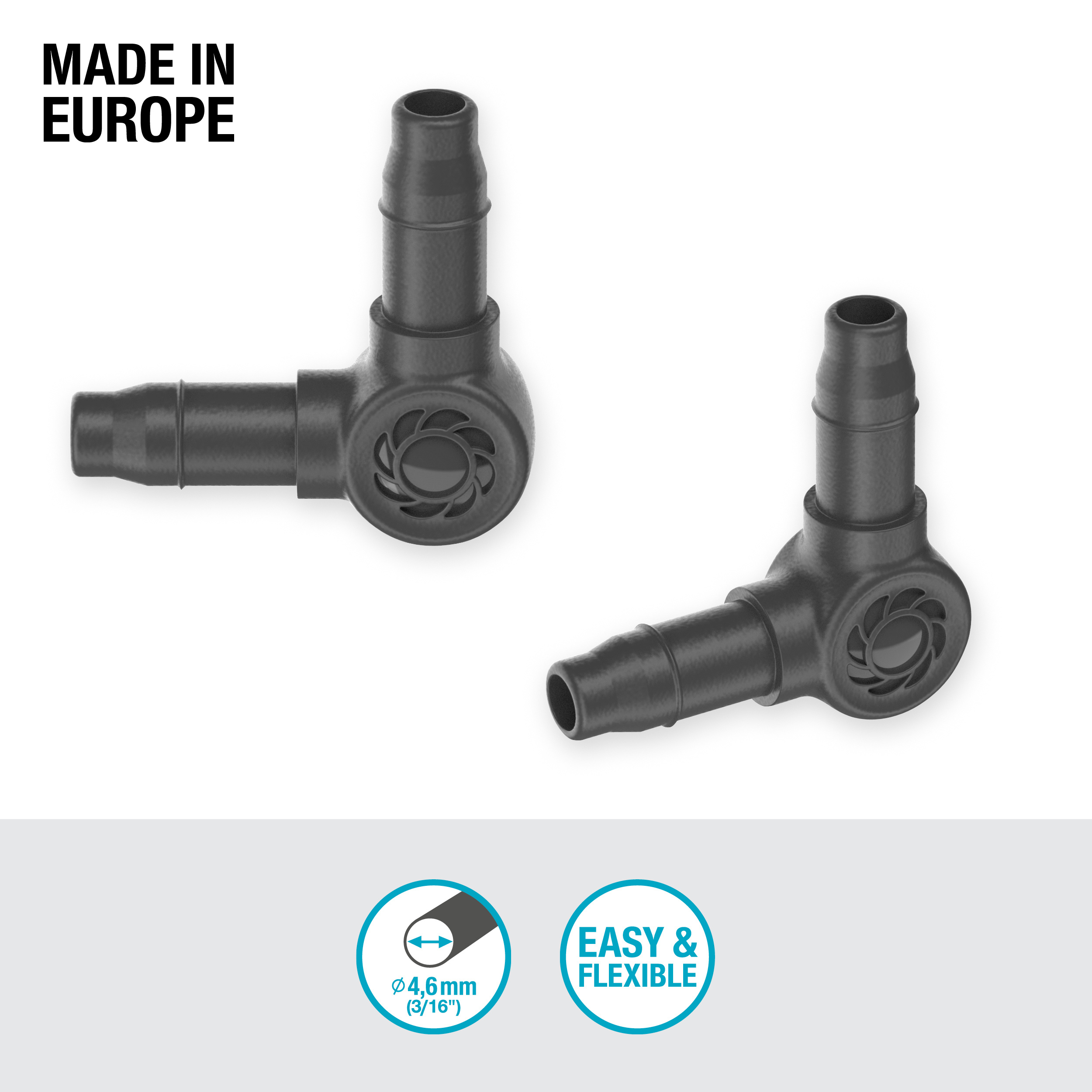 L-koppling Gardena Micro-Drip 4,6 mm