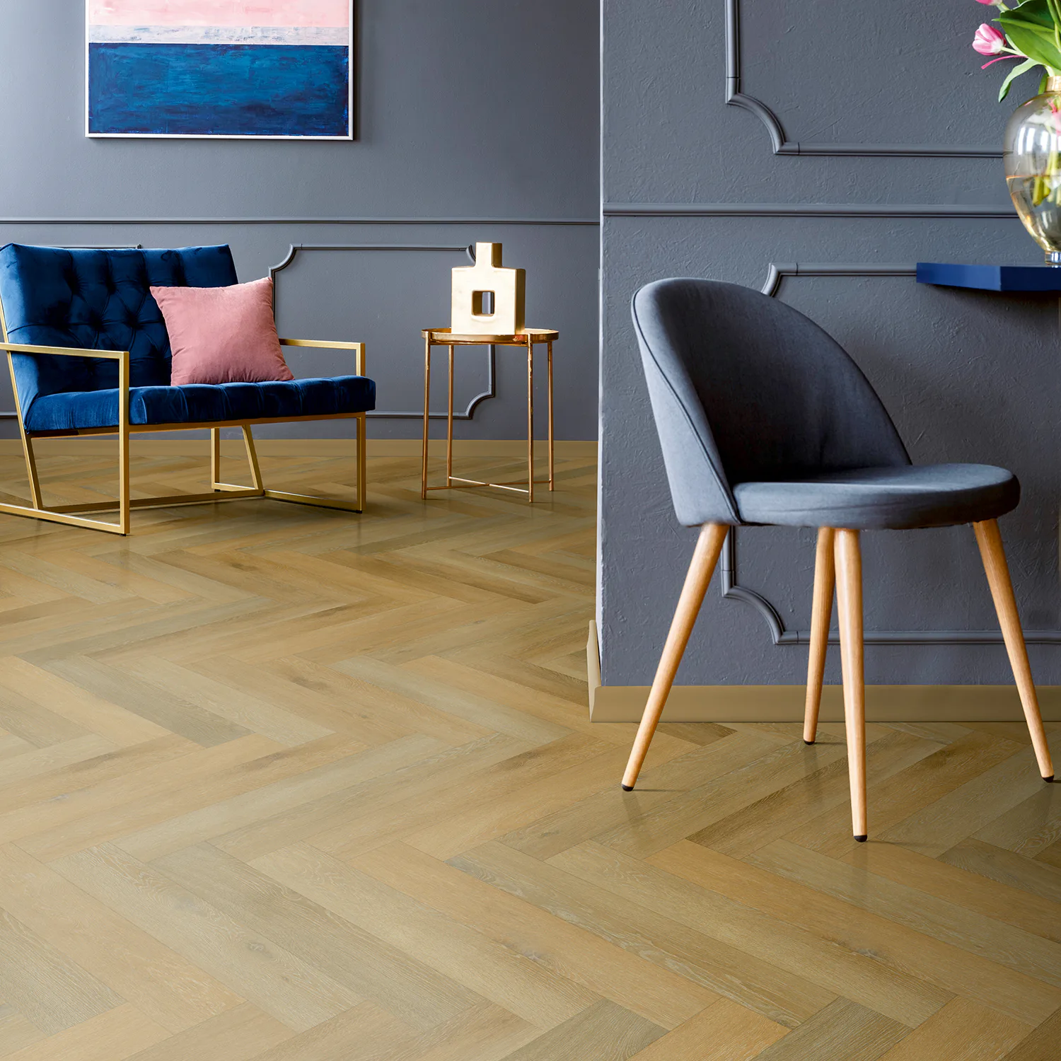 Vinylgolv Aspecta Contours Multilayer 0,55 Iconic Oak Albano Herringbone